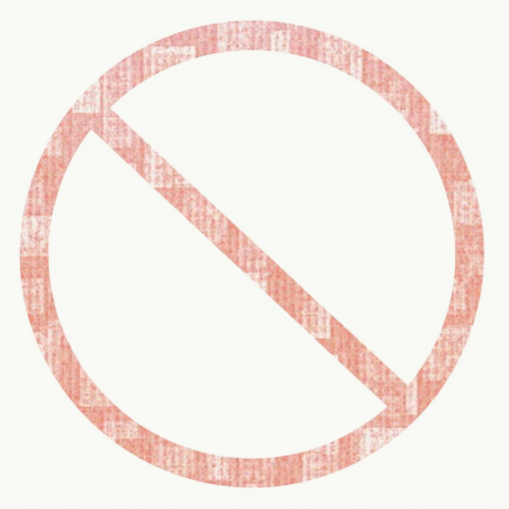 Visual representation of prohibited and restricted items for international shipping including dangerous goods symbols, crossed-out food products, medications, and electronics with warning signs, illustrating customs regulations