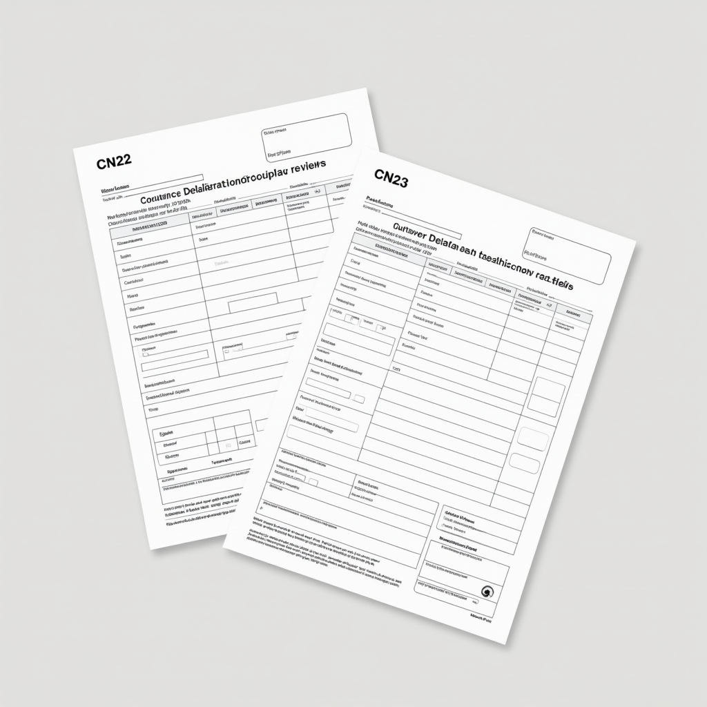 Образцы заполненных форм CN22 и CN23 для таможенного декларирования международных посылок с указанием содержимого и стоимости