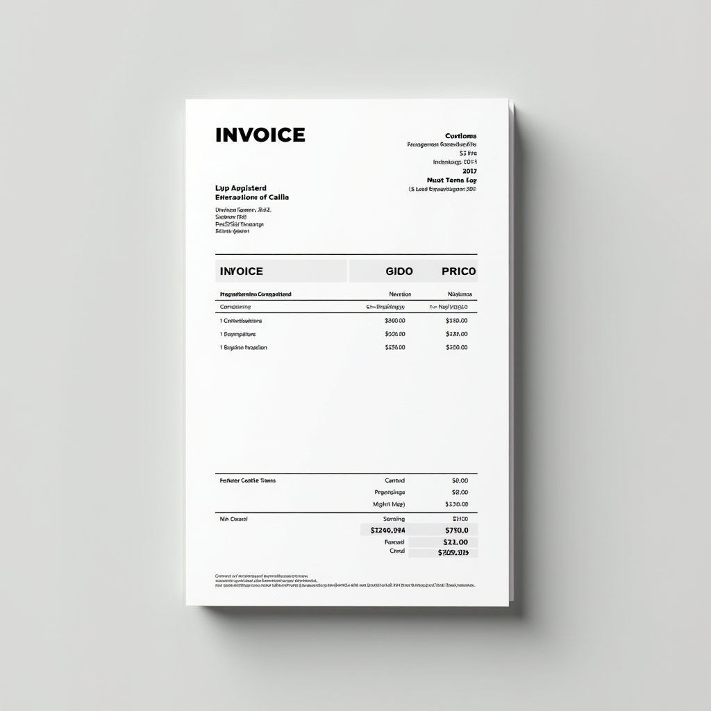 Образец коммерческого инвойса для международной отправки с детальным описанием товаров, ценами и условиями поставки